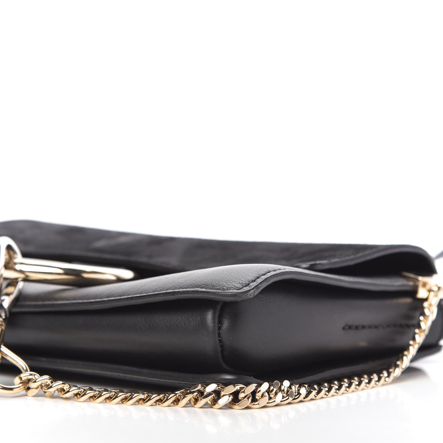 Chloe Suede Calfskin Small Faye Shoulder Bag Black 7 of 10