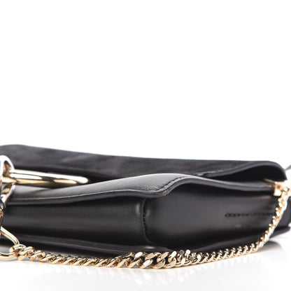 Chloe Suede Calfskin Small Faye Shoulder Bag Black 7 of 10