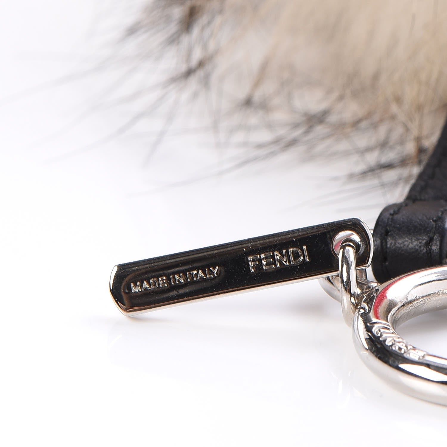 Fendi Mink Fox Rabbit Fur Vitello Flamingo Kurioso Monster Bag Bug Charm Beige Multicolor Black 5 of 6