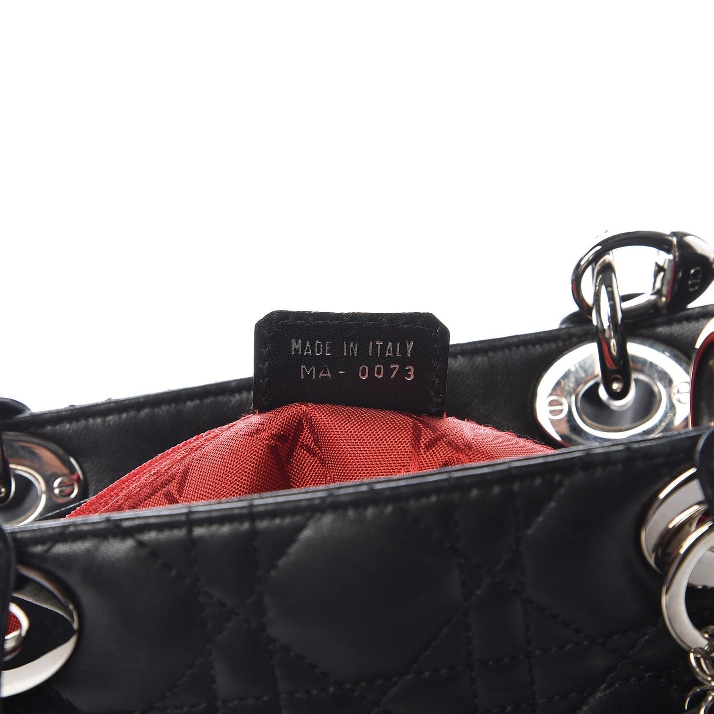 Lambskin Cannage Medium Lady Dior Black