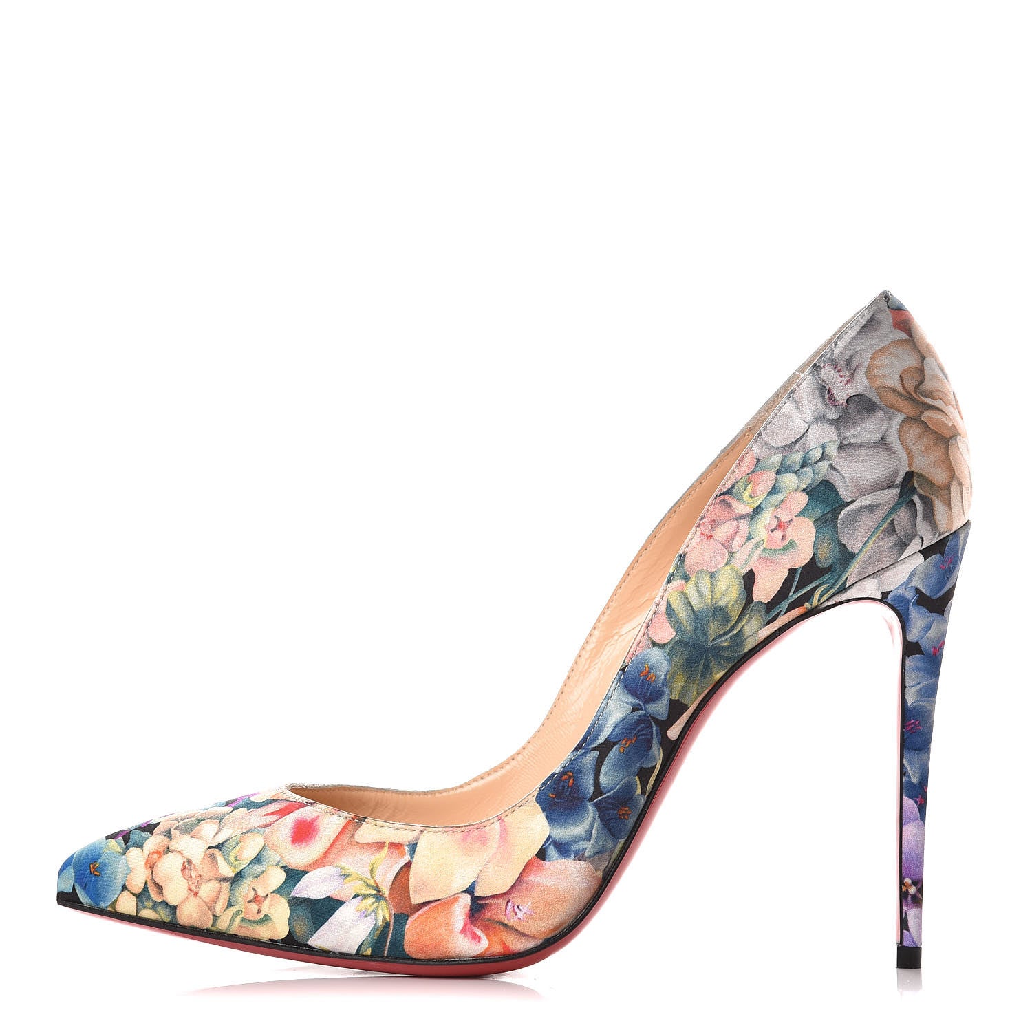 Christian Louboutin Satin Flower Power Pigalle Follies 100 Pumps 39.5 Multicolor 1 of 8