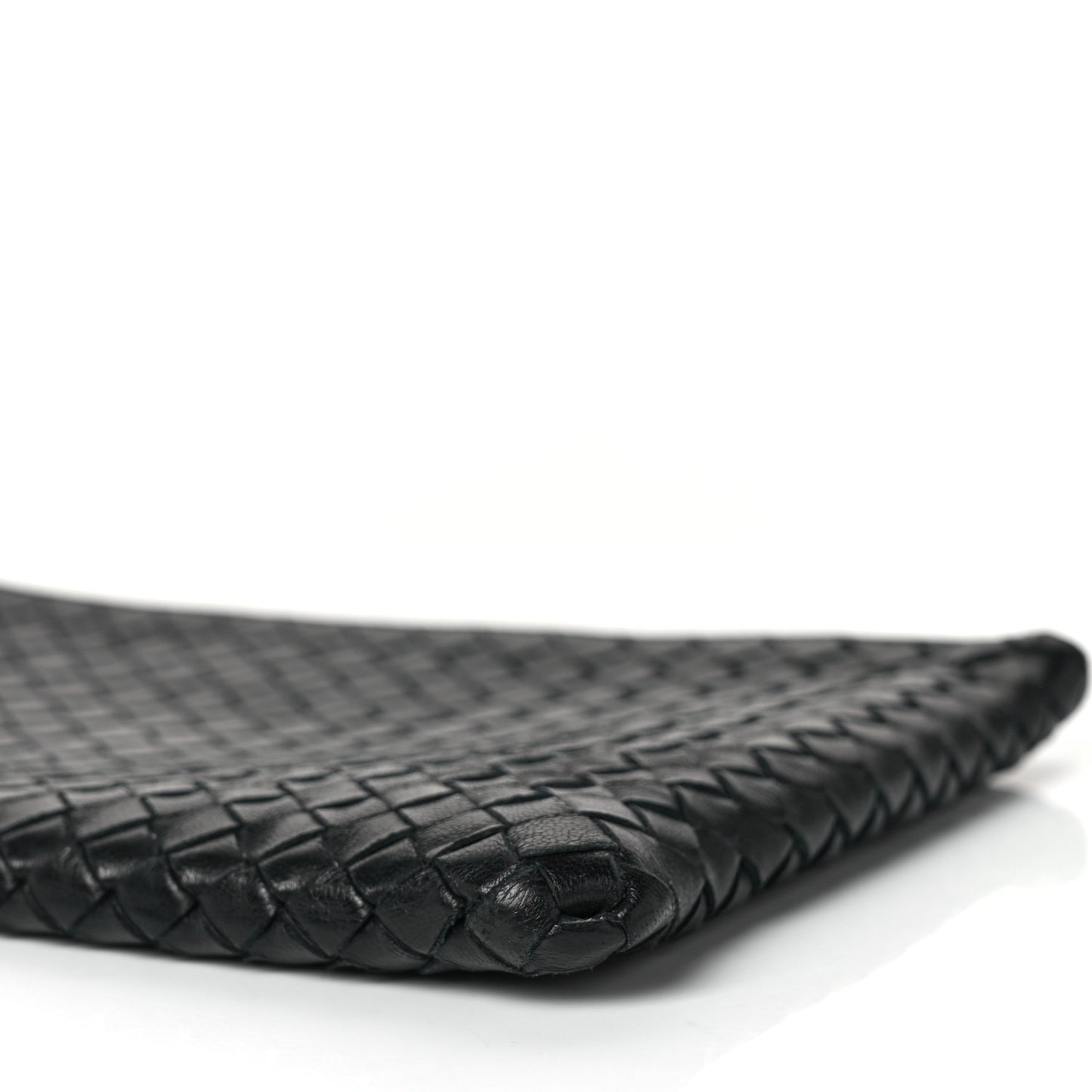 Nappa Intrecciato Medium Zip Pouch Black