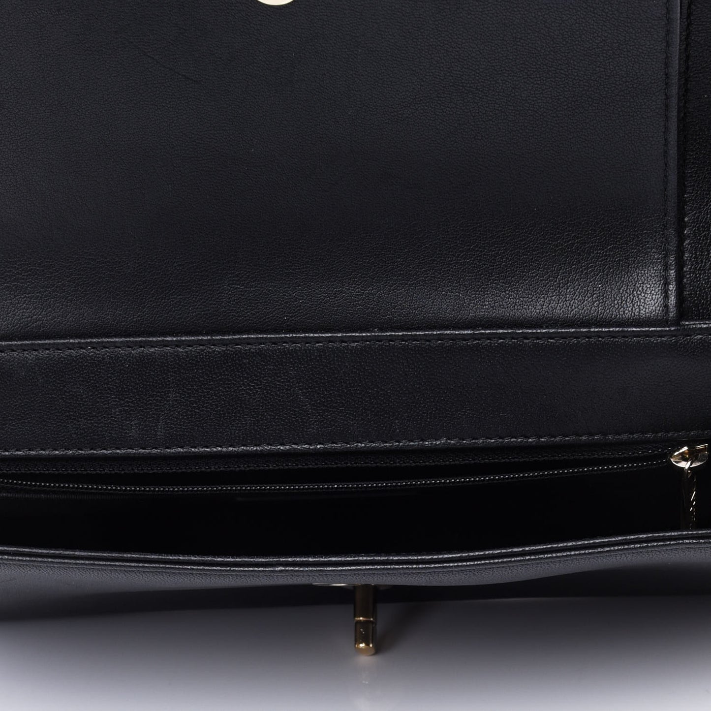 Sheepskin Chevron Quilted Vintage Mademoiselle Flap Black
