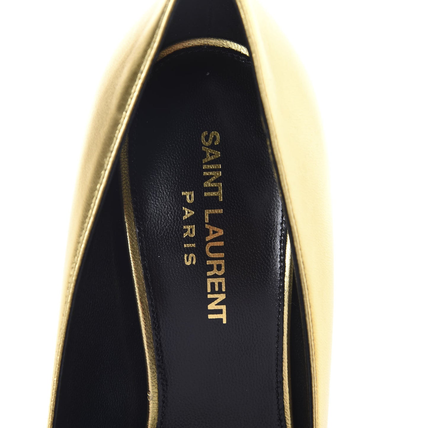 Calfskin Opyum 100 Pumps 37.5 Gold