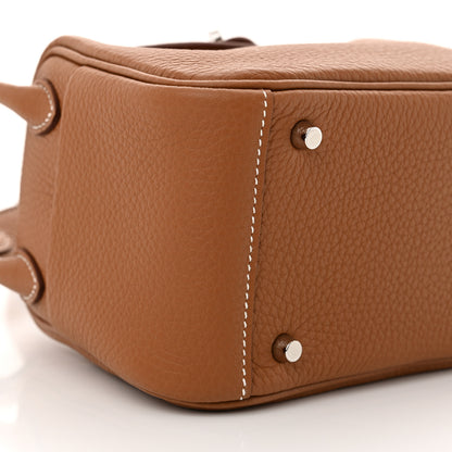 Hermes Taurillon Clemence Mini Lindy 20 Gold 9 of 11