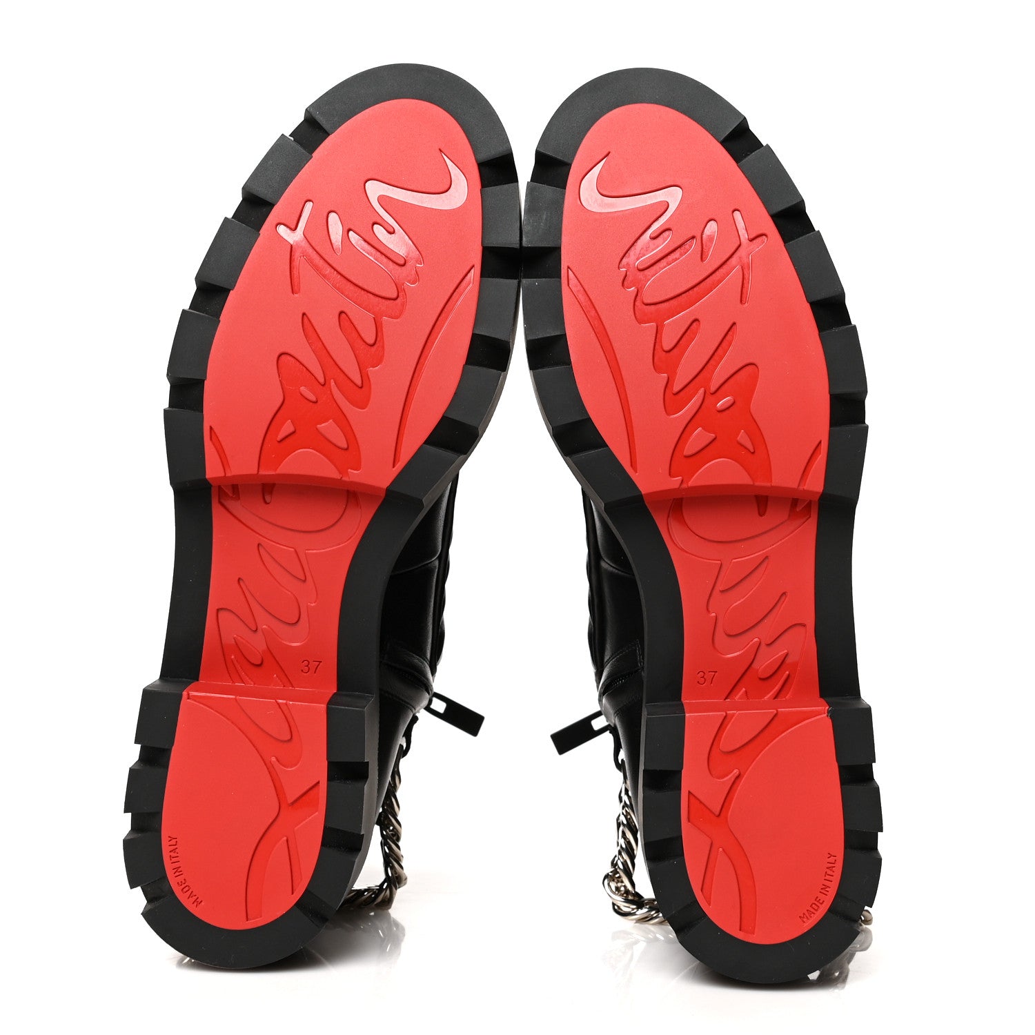 Christian Louboutin Calfskin Maddic Max Flat Boots 37 Black 6 of 9