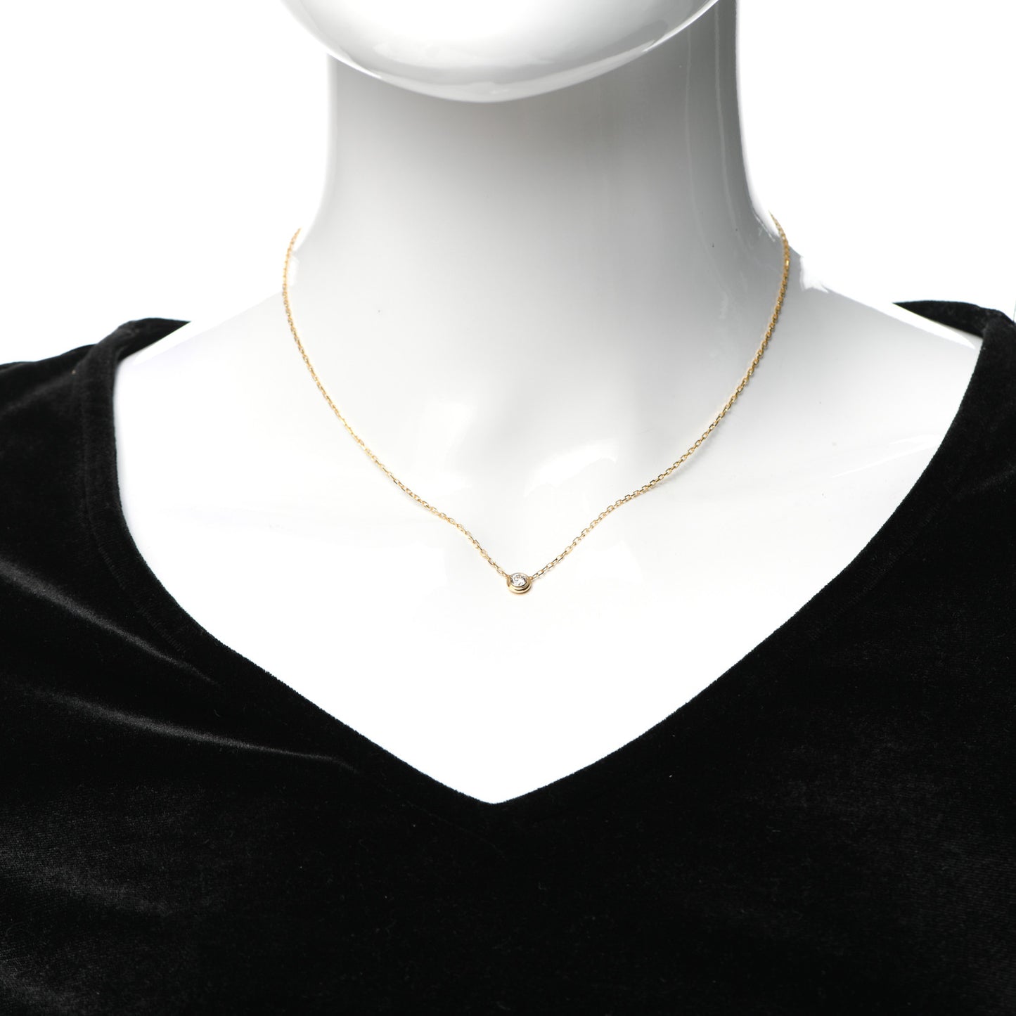 18K Yellow Gold Diamond LM D'Amour Pendant Necklace