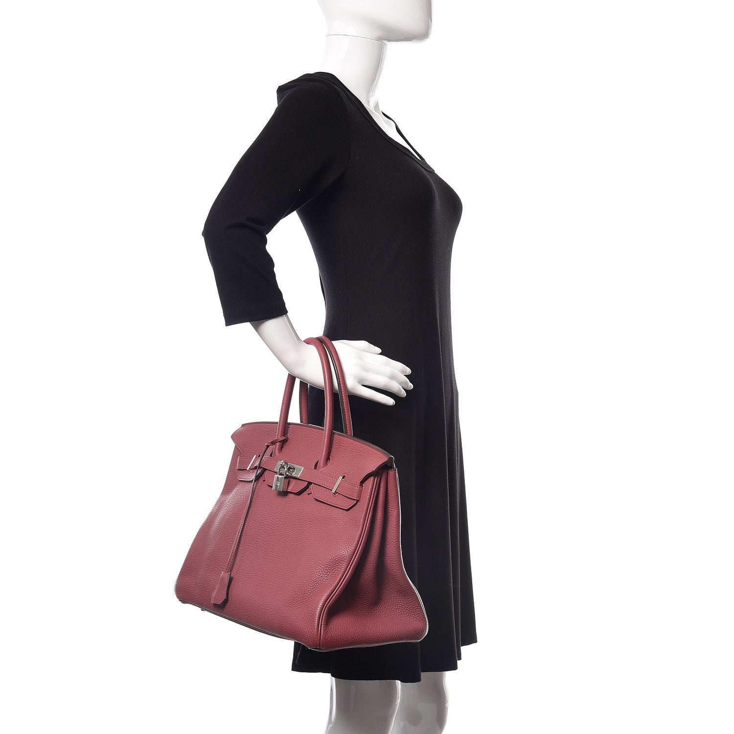 Hermes Taurillon Clemence Birkin 35 Bois de Rose 2 of 30