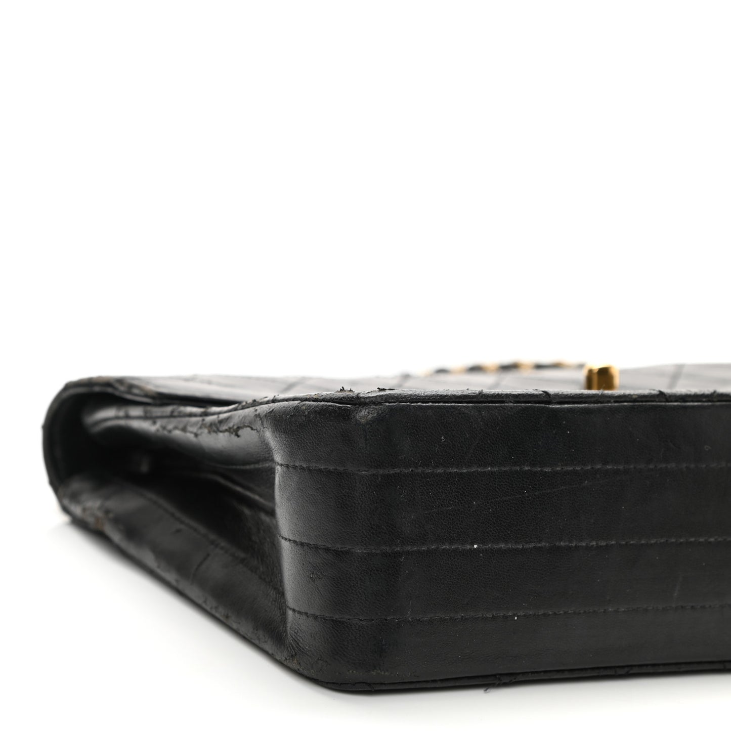 Lambskin Quilted Medium Single Flap Black