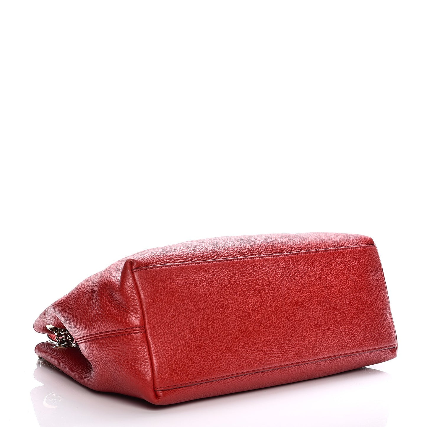 Pebbled Calfskin Medium Soho Chain Shoulder Bag Tabasco Red