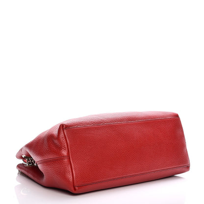 Gucci Pebbled Calfskin Medium Soho Chain Shoulder Bag Tabasco Red 4 of 12