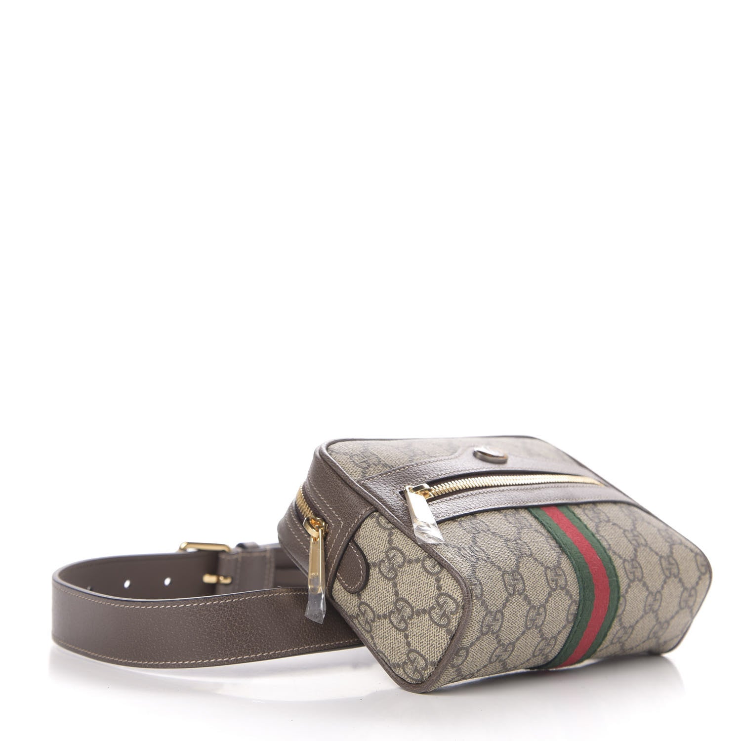 Gucci GG Supreme Monogram Web Small Ophidia Belt Bag 85 34 Dark Brown 4 of 10