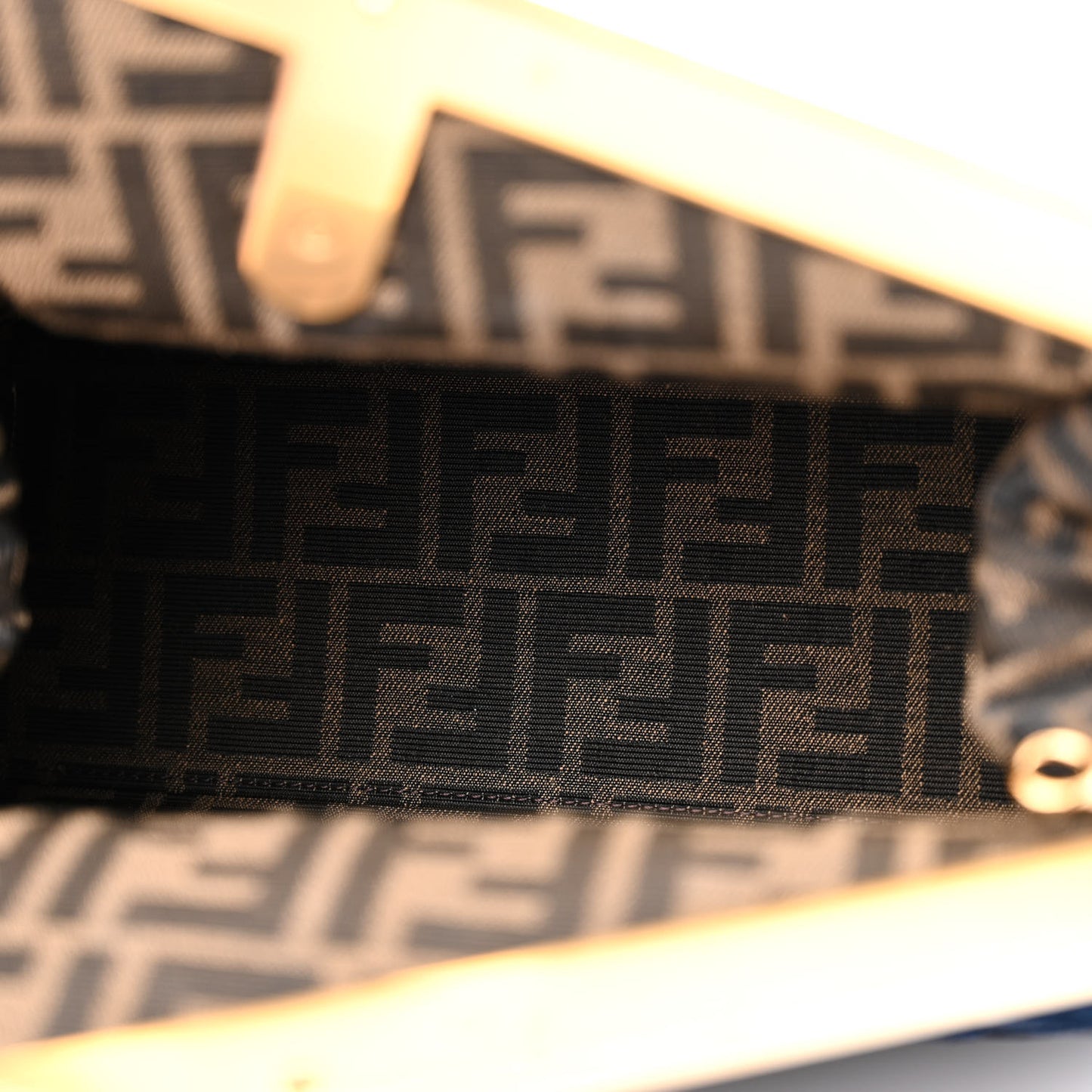 Denim Karligraphy Embroidered Medium Fendi First Blue