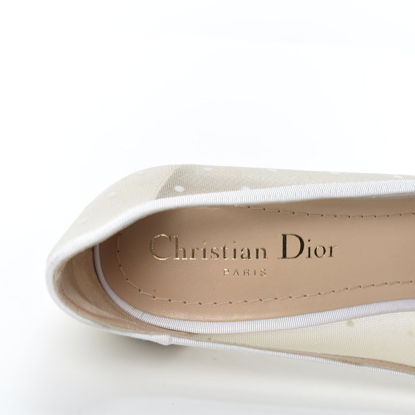 Mesh Plumetis Tulle D-Moi Pumps 38.5 White