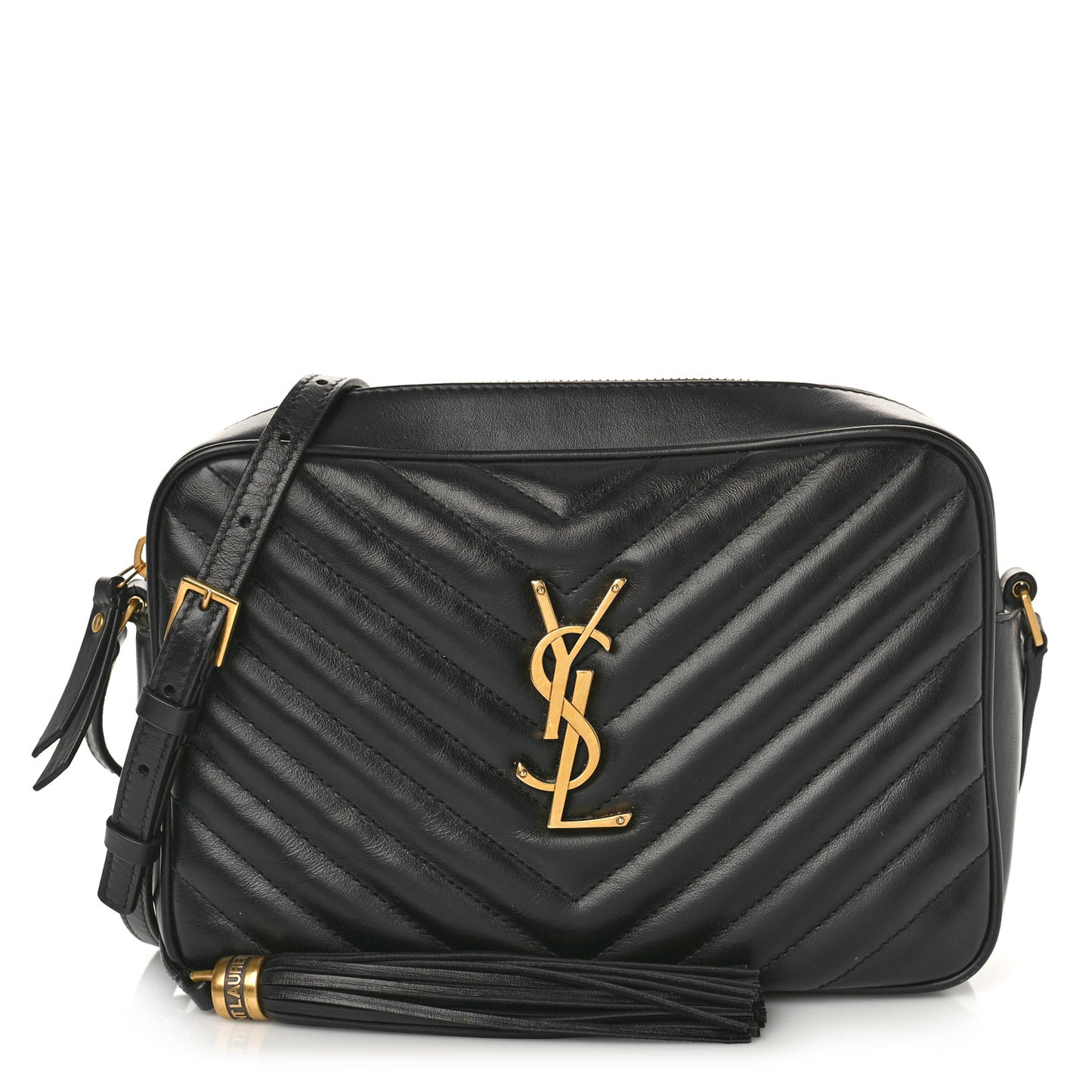 Calfskin Matelasse Monogram Lou Camera Bag Black
