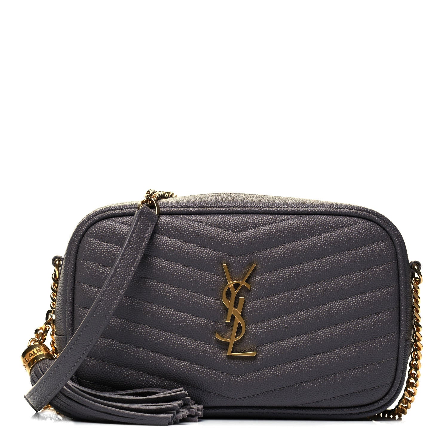 Saint Laurent Grain De Poudre Matelasse Monogram Mini Lou Camera Bag Fog 1 of 8