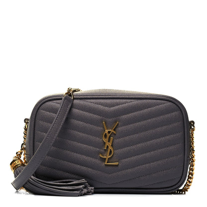 Saint Laurent Grain De Poudre Matelasse Monogram Mini Lou Camera Bag Fog 1 of 8