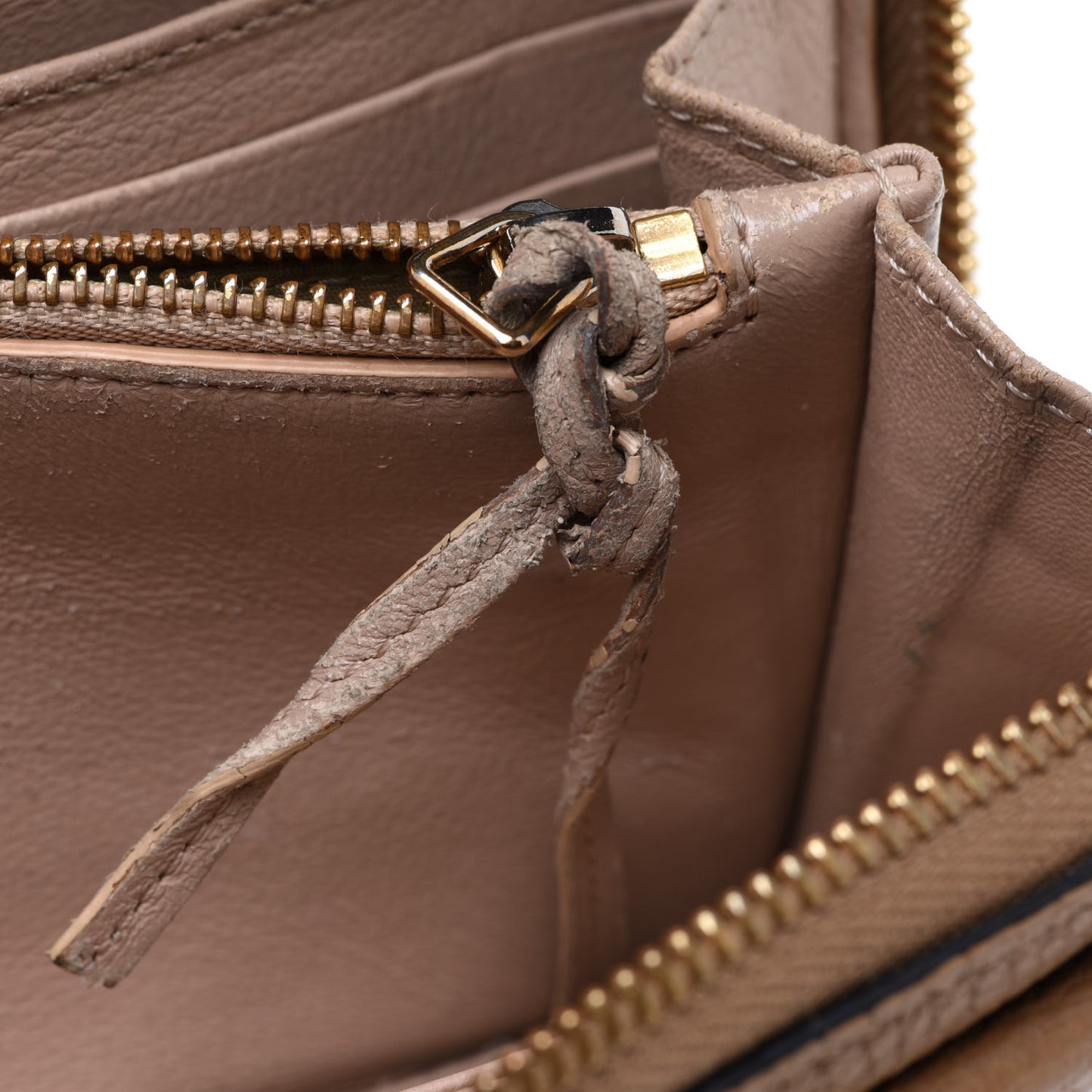 Grained Lambskin Drew Long Wallet with Flap Nut