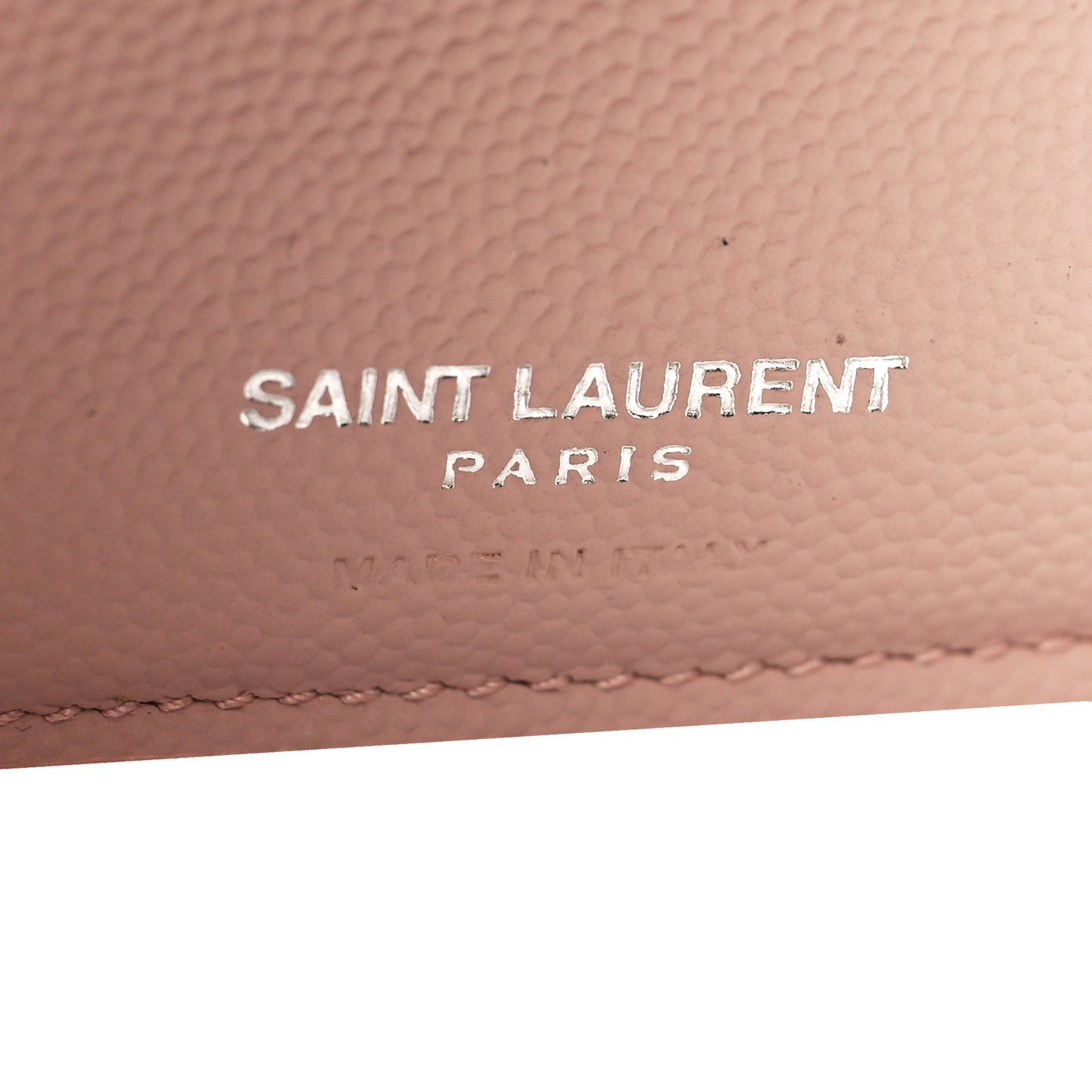 Grain De Poudre Matelasse Chevron Monogram Compact Tri Fold Wallet Pale Pink