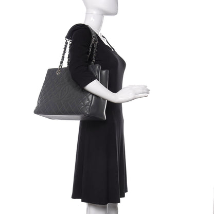 Chanel Caviar Quilted Grand Shopping Tote GST Grey 2 of 10