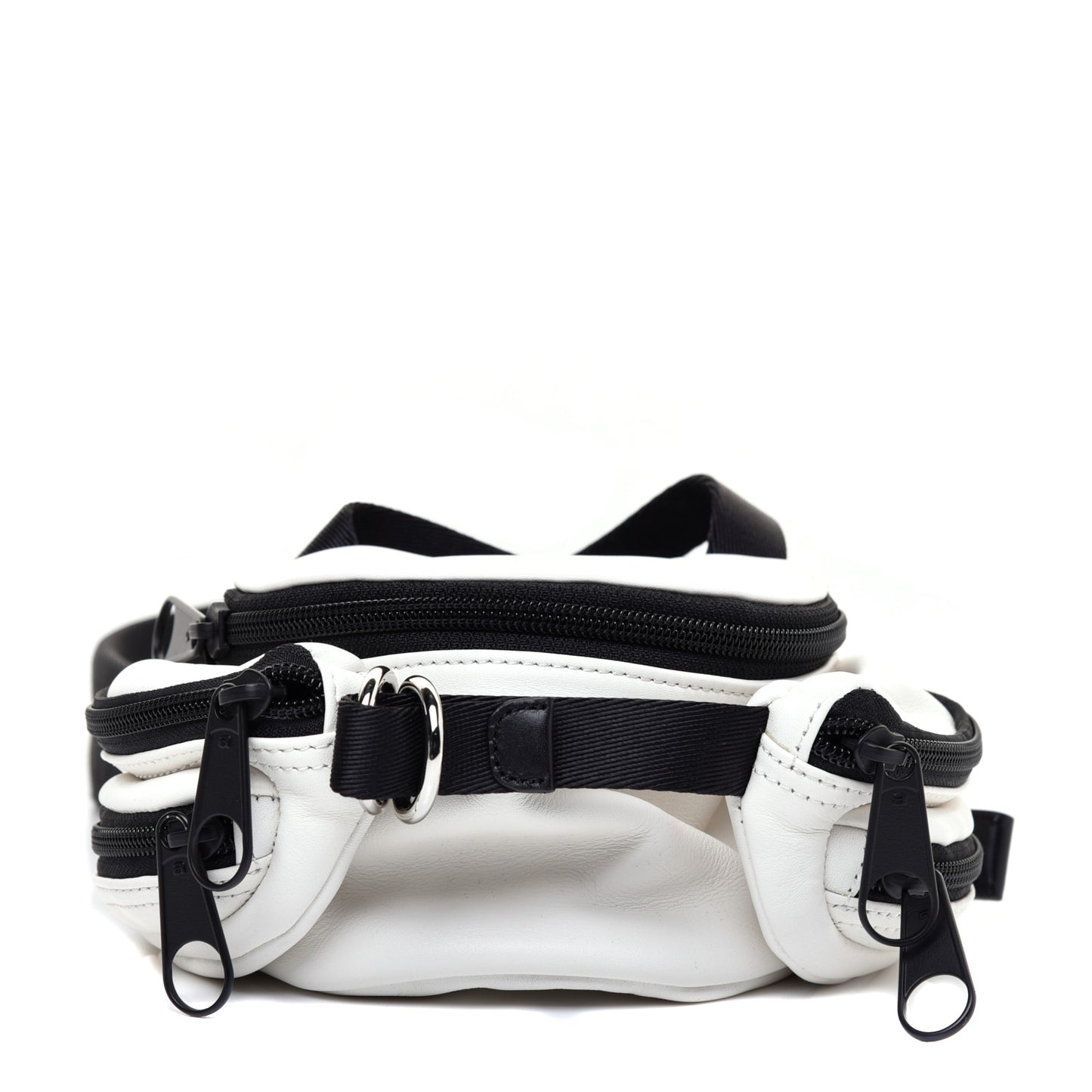 Lambskin Belt Bag White Black