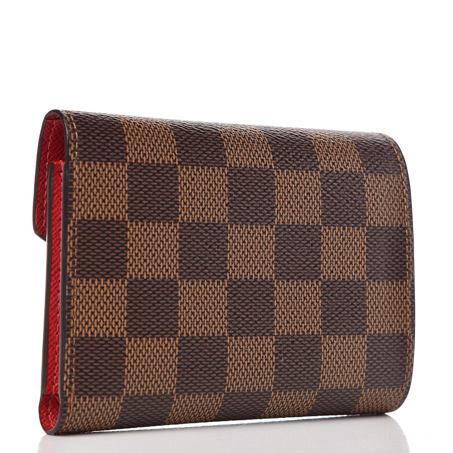Louis Vuitton Damier Ebene Victorine Wallet Red 3 of 8