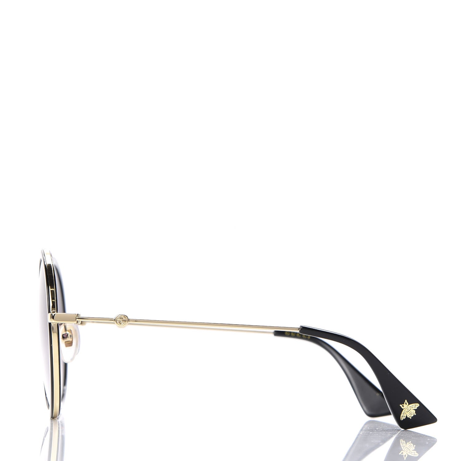 Gucci Round Frame Sunglasses GG0061S Black 3 of 8