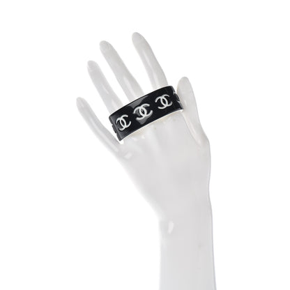 Chanel Resin CC Cuff Black White 2 of 4