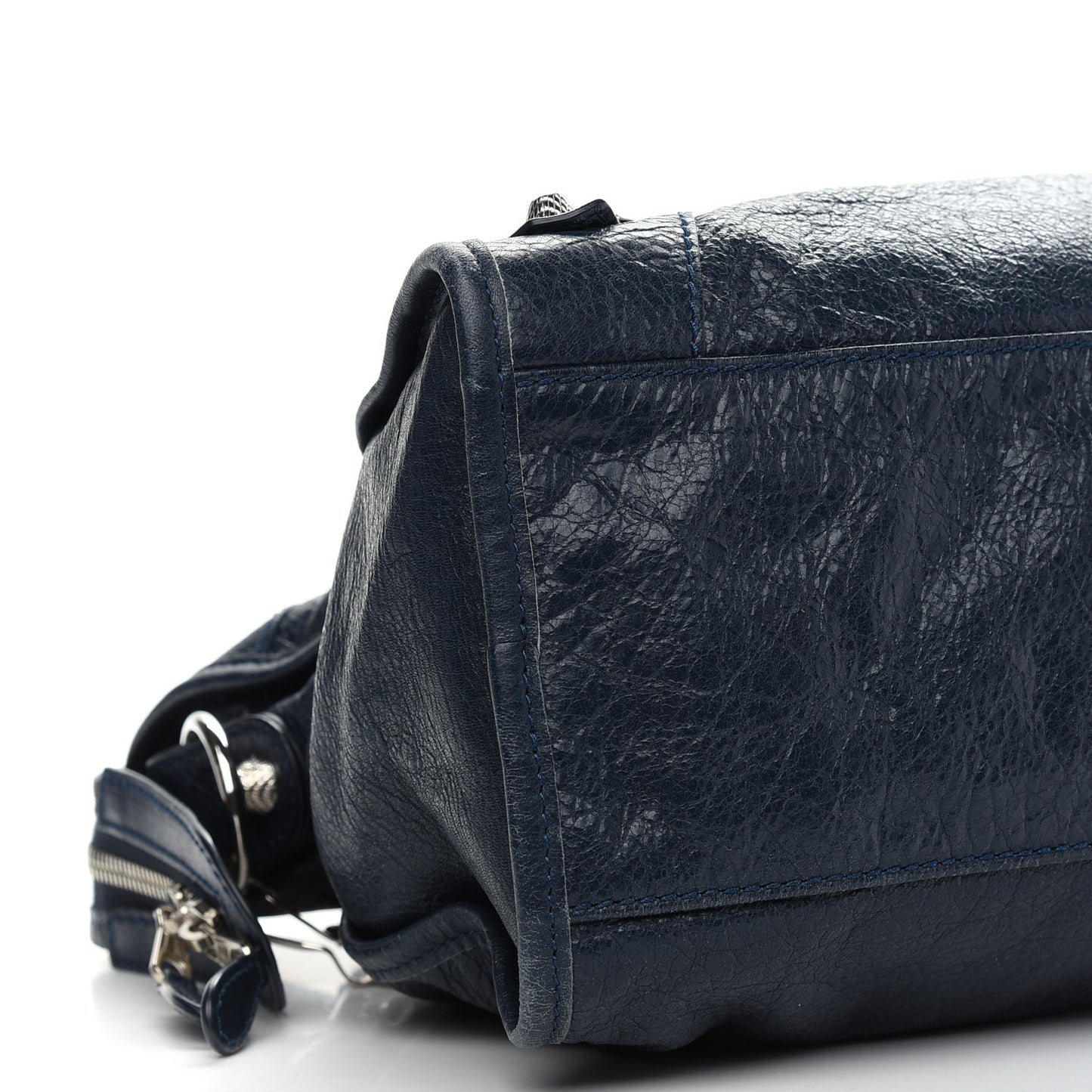 Agneau Giant 12 Silver Hardware City Bleu Obscur