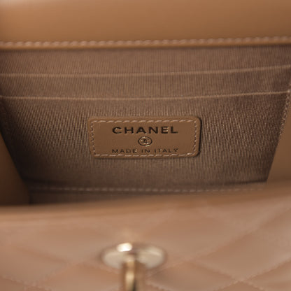 Chanel Lambskin Quilted Mini Trendy CC Chain Wallet Light Brown 5 of 10