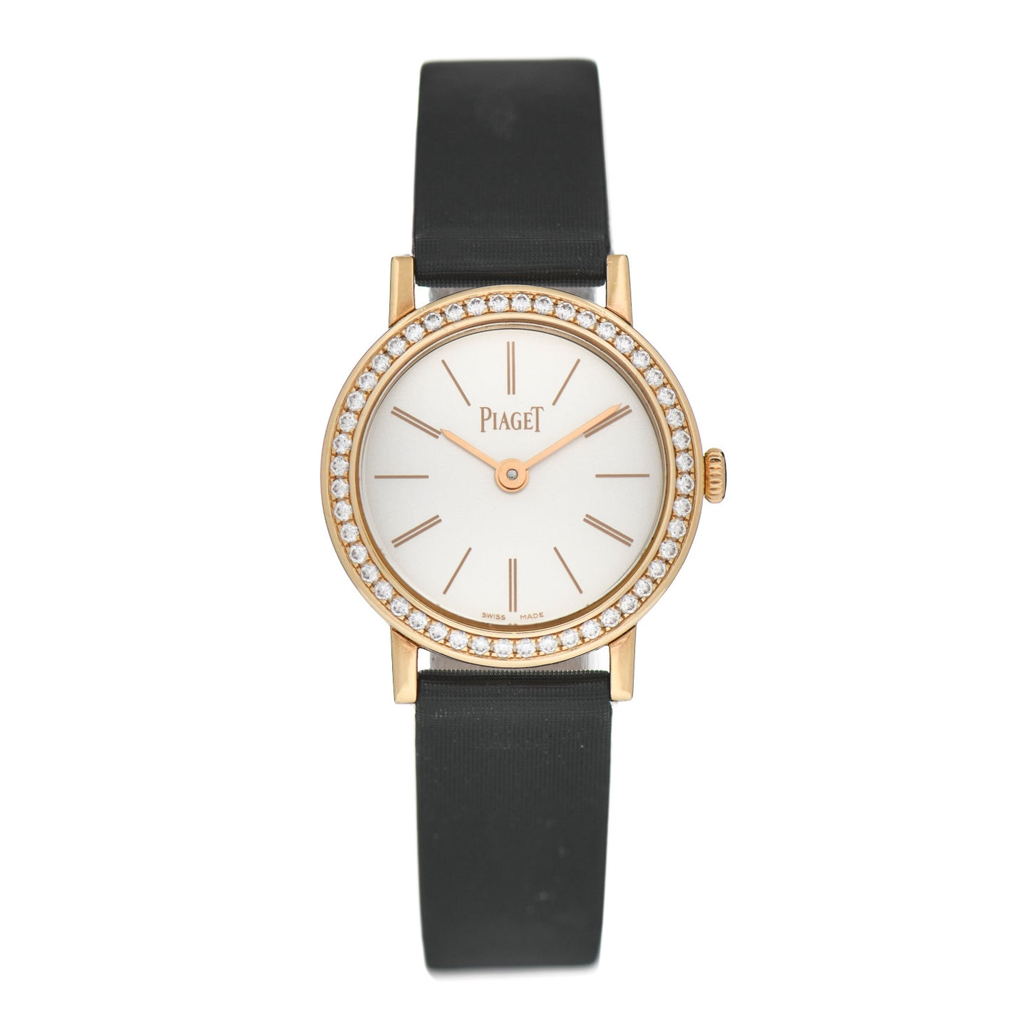 18K Yellow Gold Satin Diamond Bezel 24mm Altiplano Quartz Watch