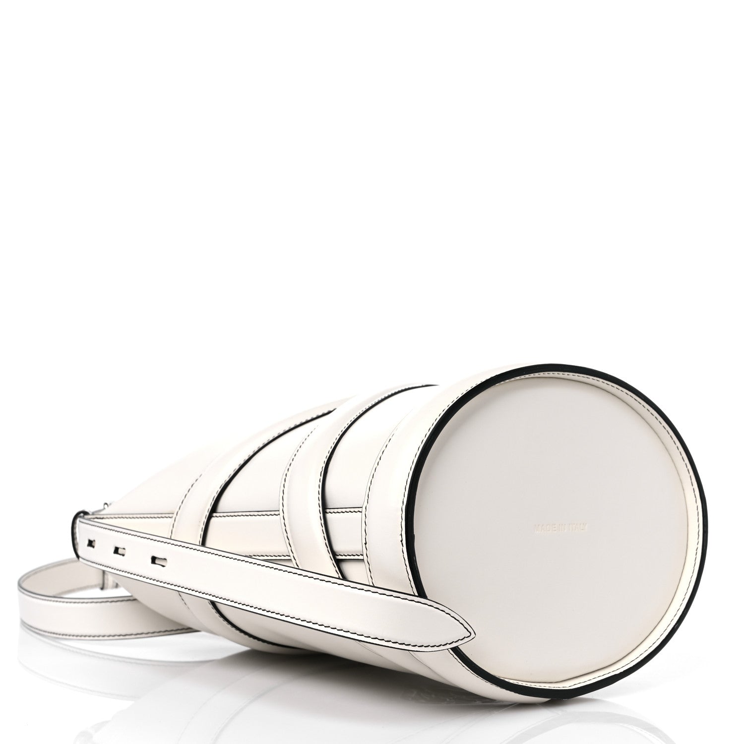 Alexander McQueen Calfskin Mini Curve Bucket Bag White 4 of 12