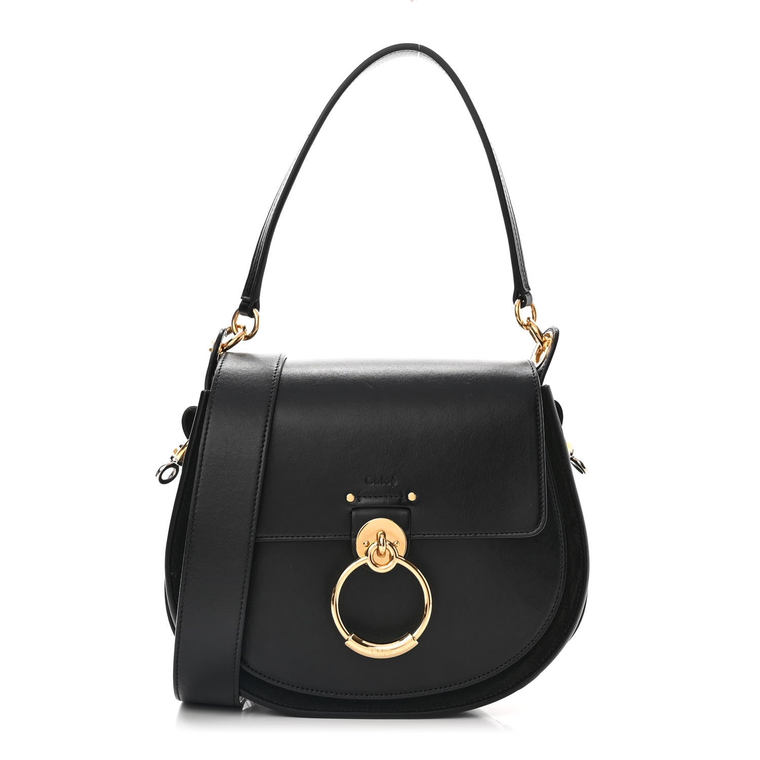 Chloe Calfskin Large Tess Bag Black 1 of 11