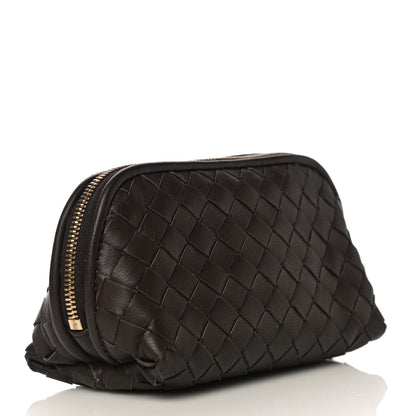 Bottega Veneta Nappa Intrecciato Cosmetic Case Brown 3 of 10