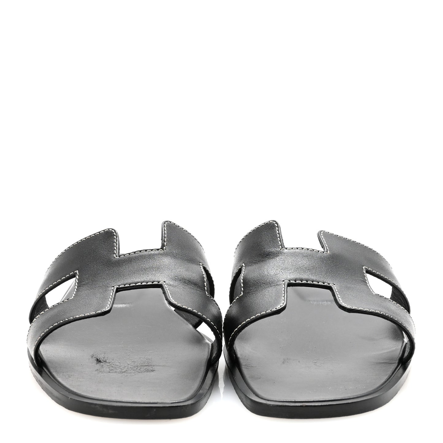 Box Calfskin Oran Sandals 39.5 Black