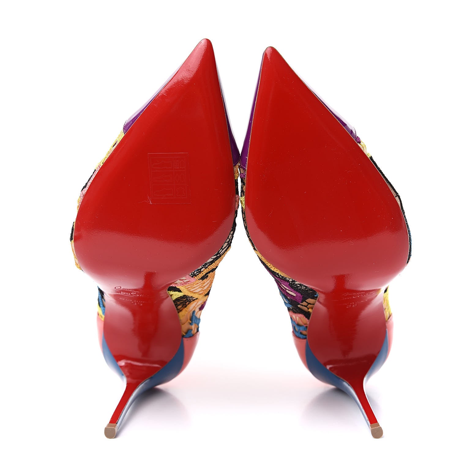 Christian Louboutin Patent Lace Gipsybootie 100 Ankle Boots 39 Multicolor 5 of 6