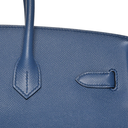 Hermes Epsom Birkin 35 Bleu Agate 26 of 29