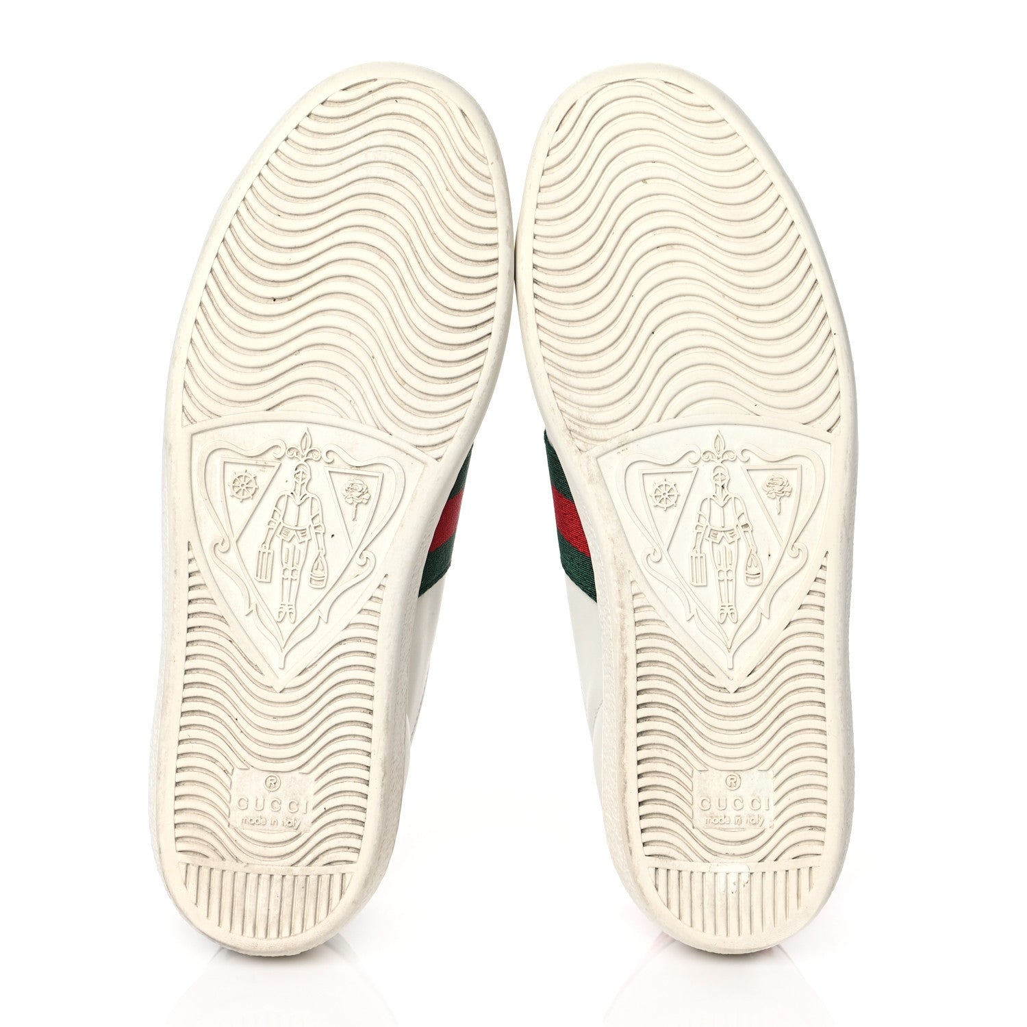 Gucci Calfskin Web Bee Embroidered Womens Ace Sneakers 37 White 6 of 10