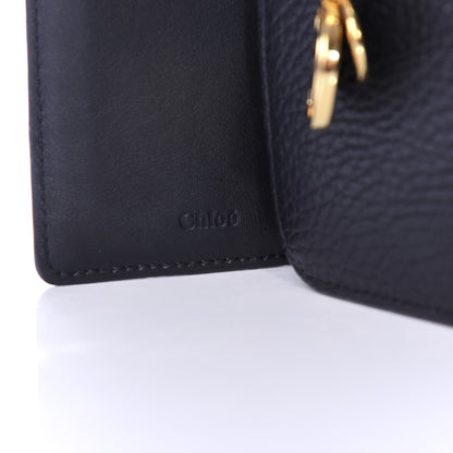 Chloe Grained Calfskin Alphabet Compact Wallet Black 6 of 9