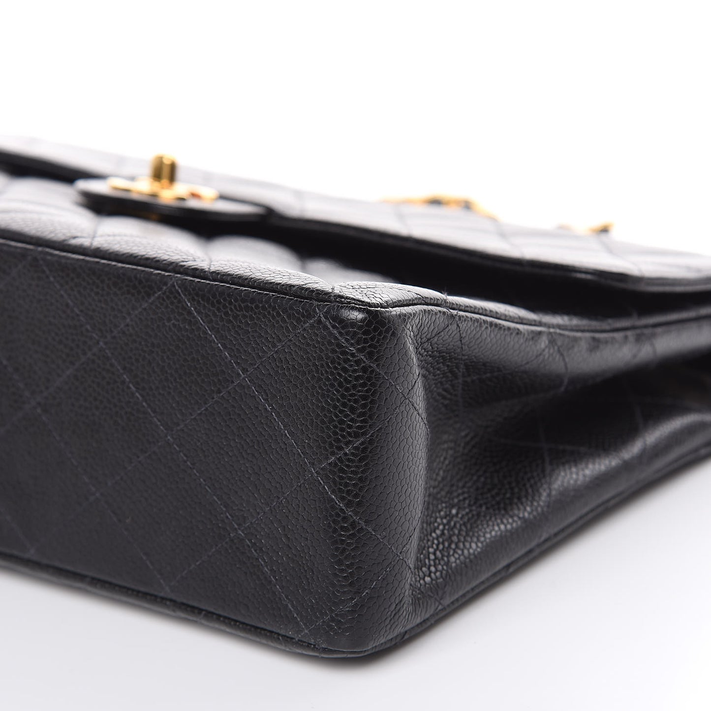 Caviar Quilted Jumbo Single Flap Black