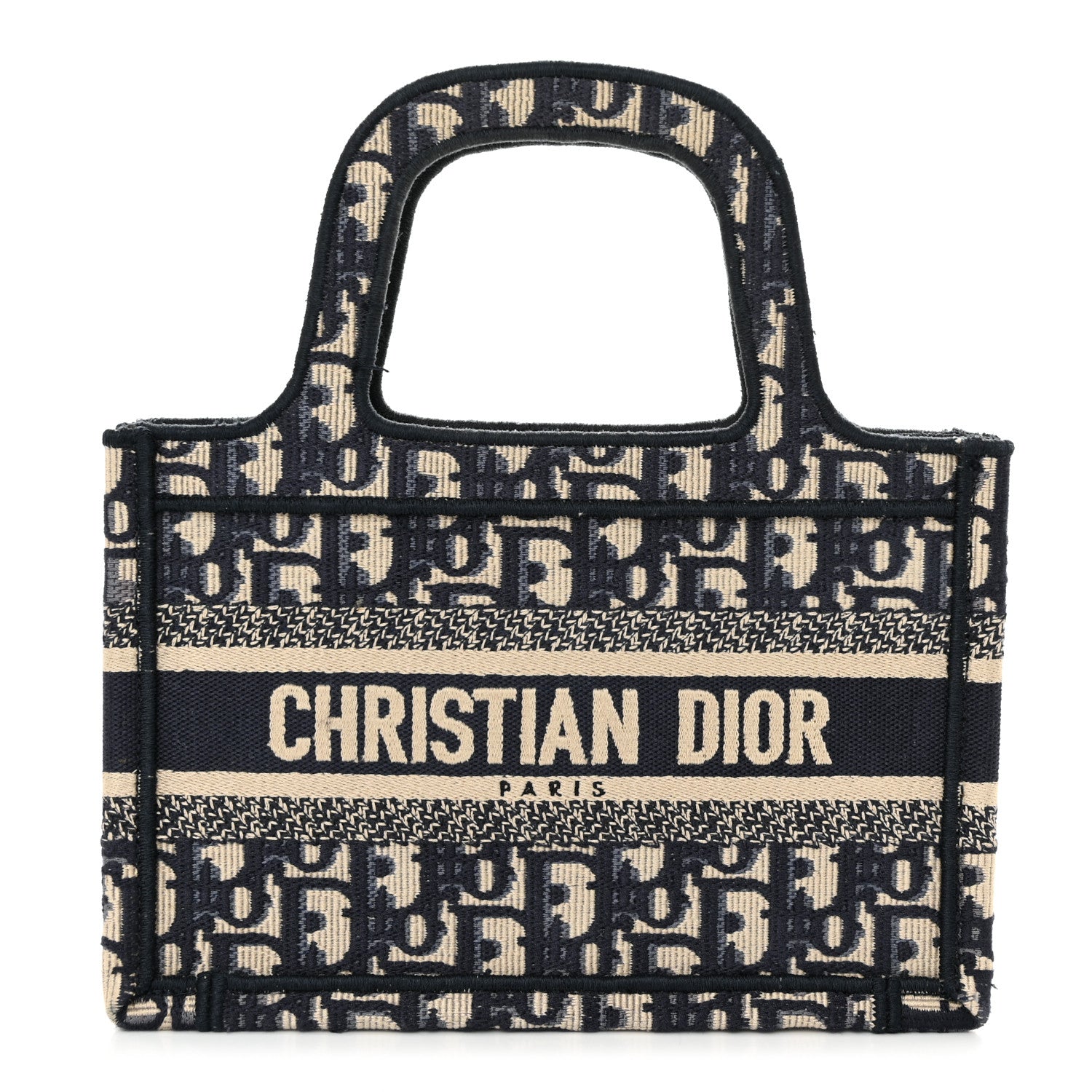 Christian Dior Oblique Mini Book Tote Blue Multicolor 1 of 11