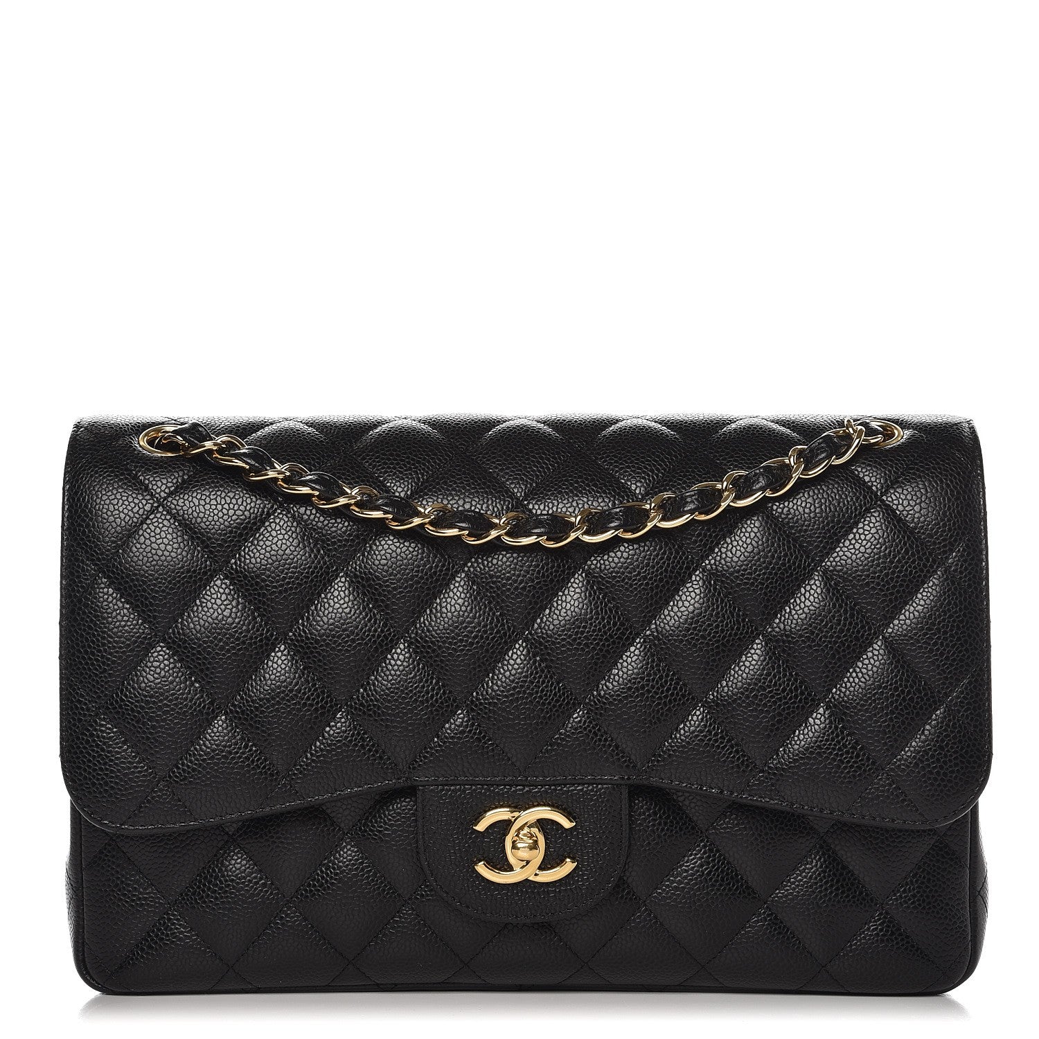 Chanel Caviar Quilted Jumbo Double Flap Black 1 of 9