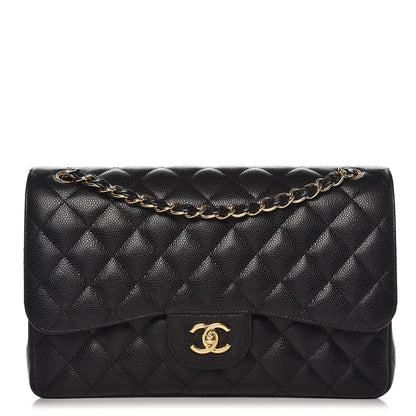 Chanel Caviar Quilted Jumbo Double Flap Black 1 of 9