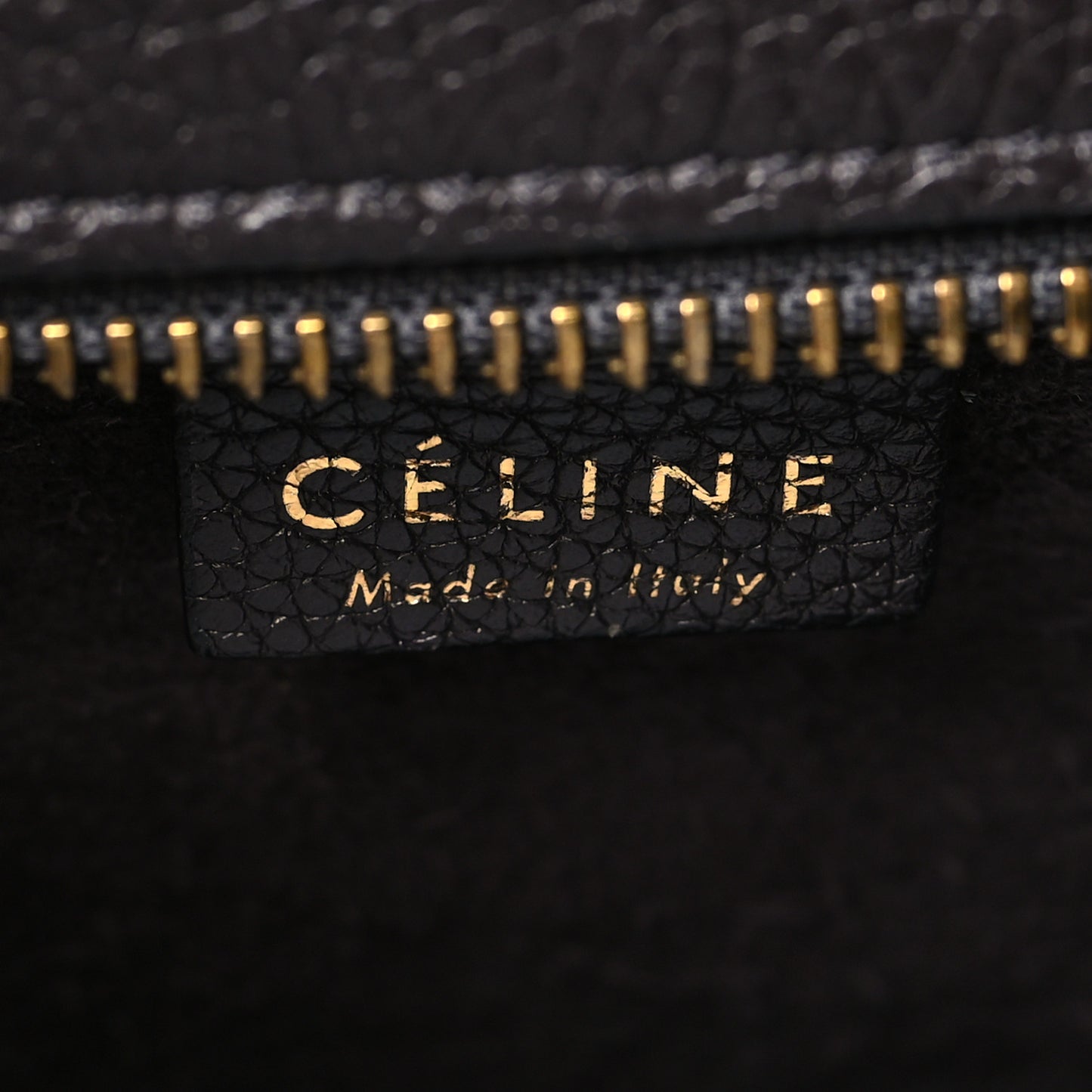 Drummed Calfskin Nano Luggage Liquorice