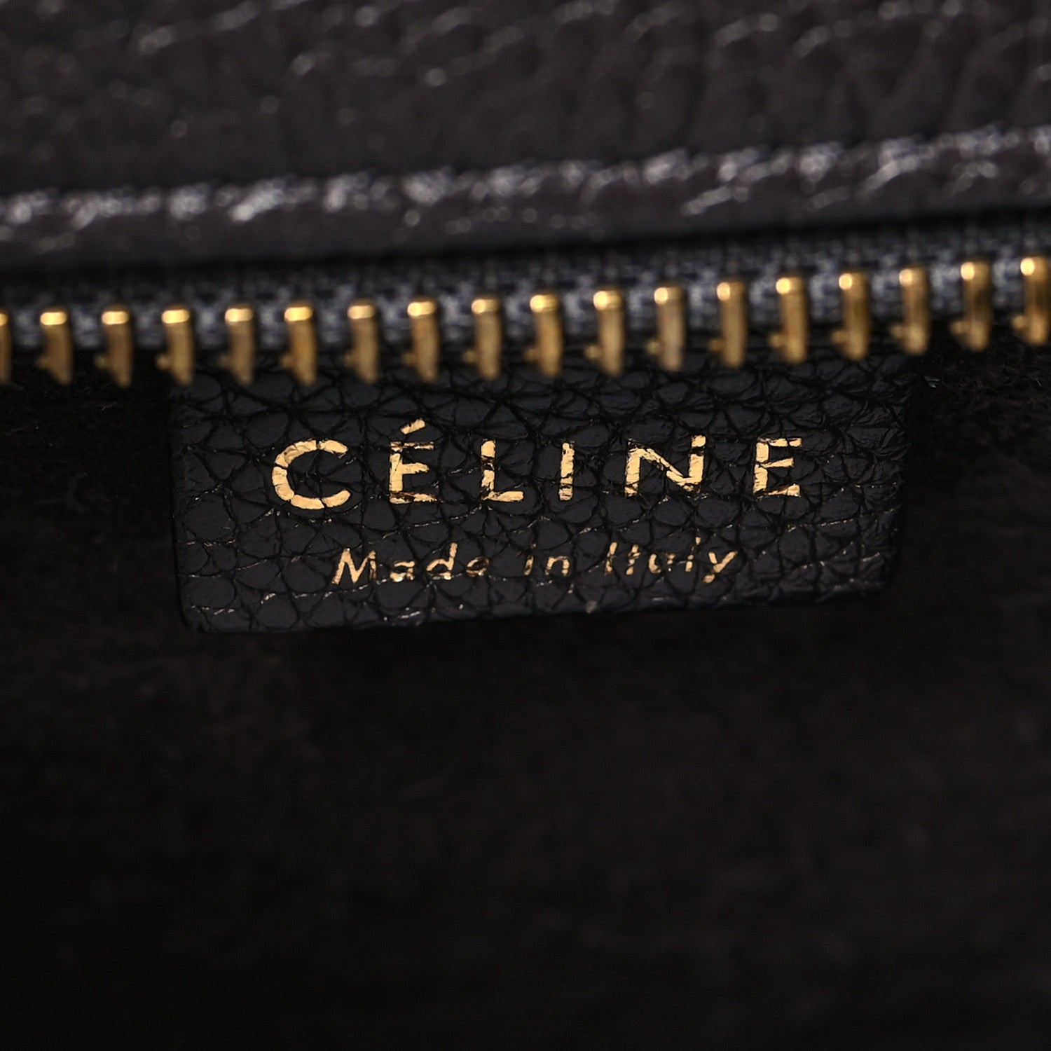 Celine Drummed Calfskin Nano Luggage Liquorice 5 of 13