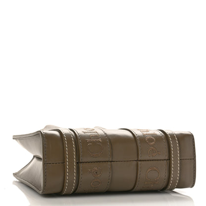 Chloe Calfskin Mini Woody Ribbon Tote Army Green 4 of 9
