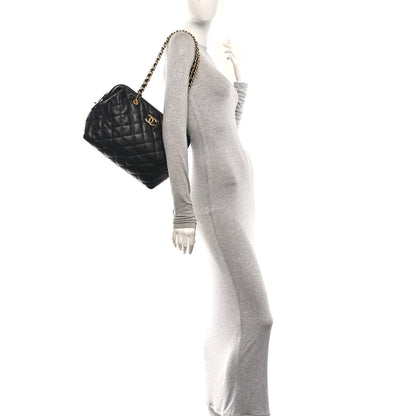 Chanel Shiny Caviar Quilted Large Bowling Bag Black Black Black 2 of 10