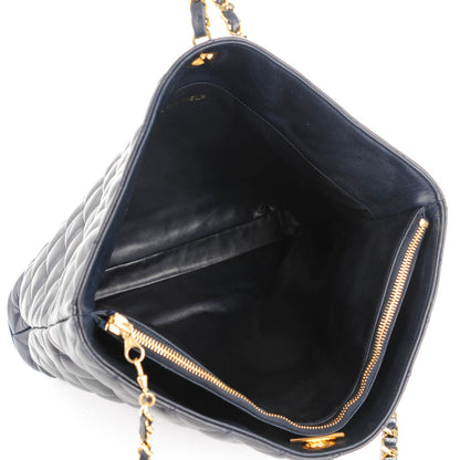 Chanel Lambskin Quilted Shoulder Bag Navy Blue 6 of 8