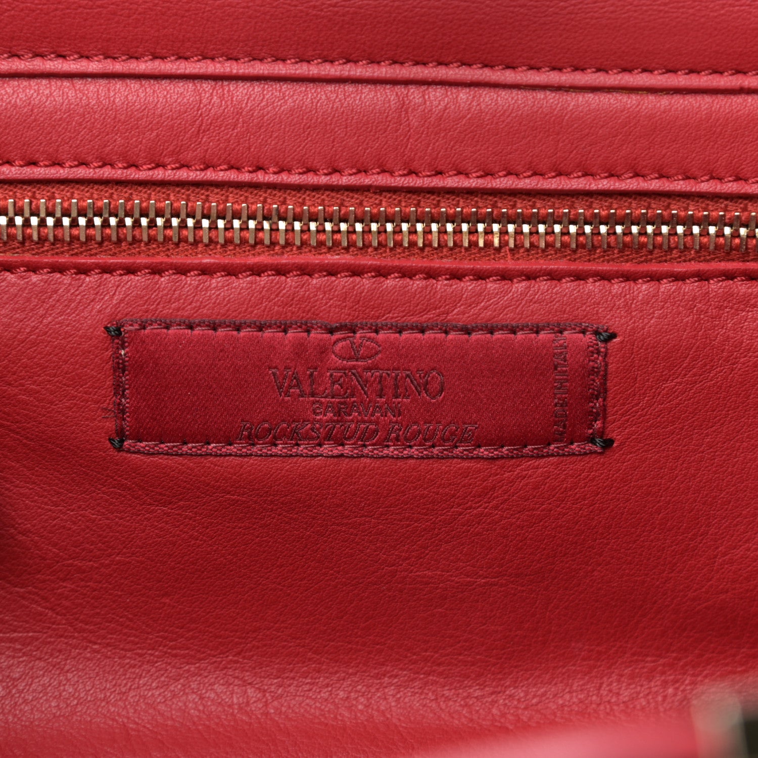 Valentino Garavani Vitello Monochrome Small Rockstud Tote Rosso Valentino 6 of 9