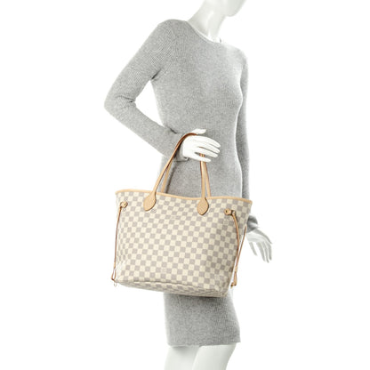 Louis Vuitton Damier Azur Neo Neverfull MM Rose Ballerine 2 of 8